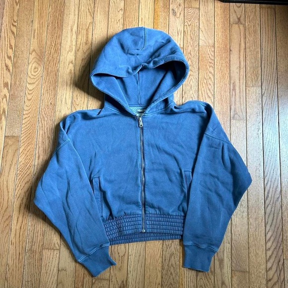 Blue Abercrombie & Fitch Zip-Up Hoodie - Picture 1 of 2